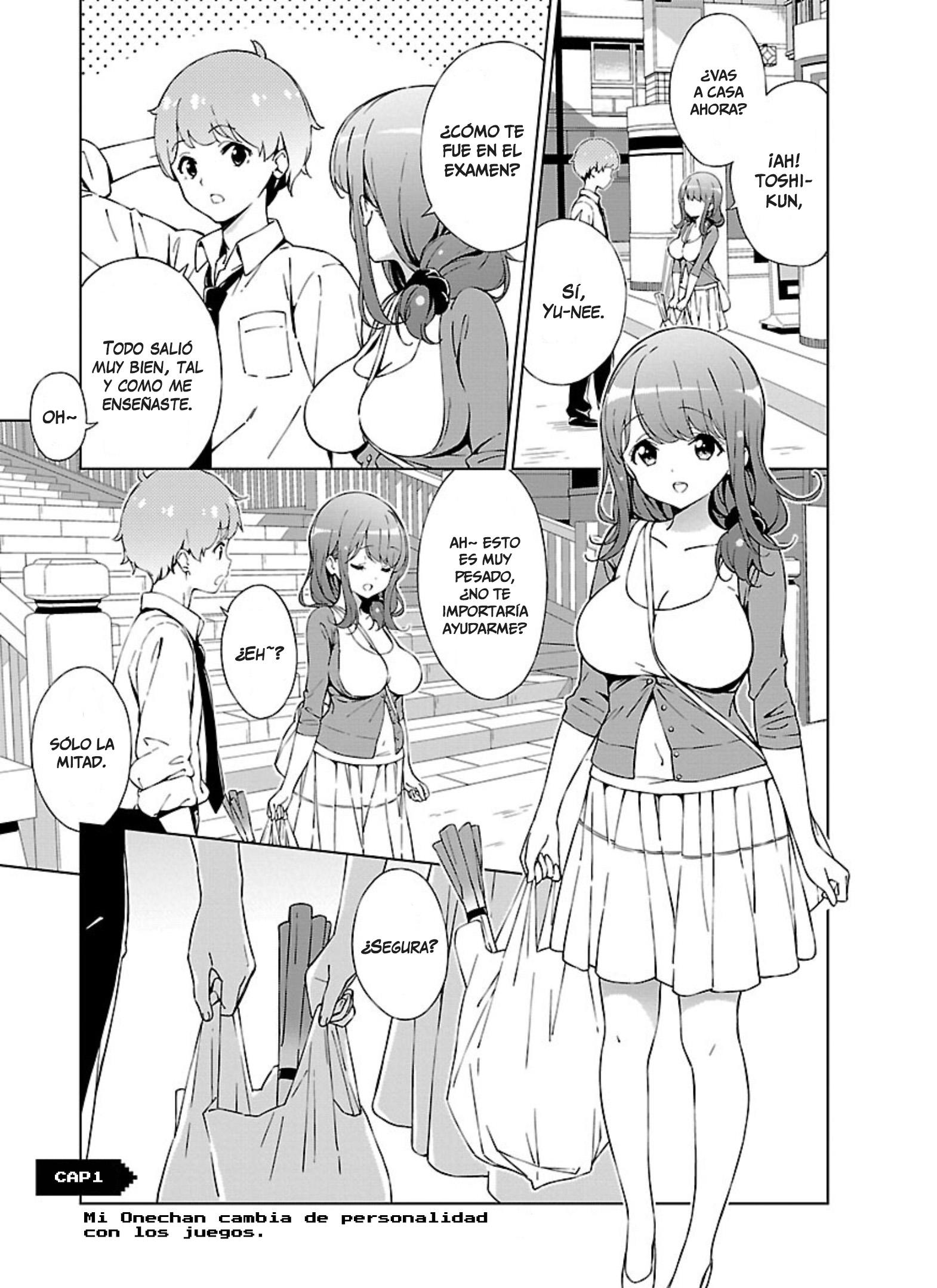 Onee-chan wa Game o Suruto Hito ga Kawaru Onee-chan: Chapter 1-1djbv - Page 1